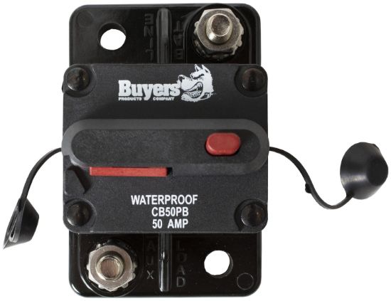 BUYERS PROD CIRCUIT BREAKER 50 AMP PUSH-TO-TRIP - CB50PB