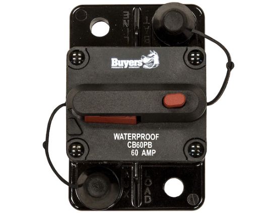 BUYERS PROD CIRCUIT BREAKER 60 AMP PUSH-TO-TRIP - CB60PB