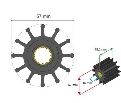 ALBIN PREMIUM IMPELLER KIT PN 06-01-014 - 0601014