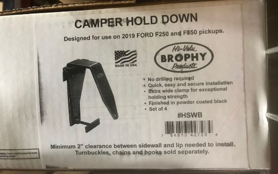 BROPHY CAMPER HOLD DOWN 19 FORD F250&F350 - HSWB