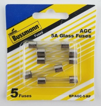 BUSSMANN 5PK BP/AGC5 FUSES - BPAGC5RP