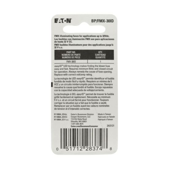 BUSSMANN 1 EASYID MAXI FUSE 30ID - BPFMX30ID