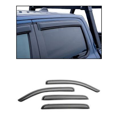 BLACK HORSE CHROME RAIN GUARDS - 144706