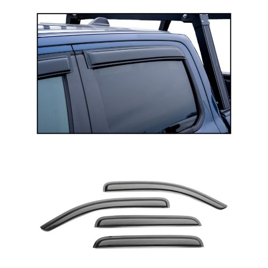 BLACK HORSE CHROME RAIN GUARDS - 144706