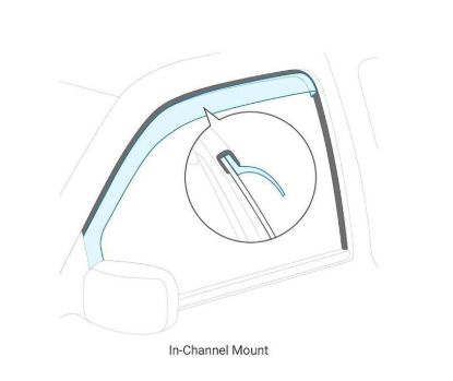 BLACK HORSE RAIN GUARD IN-CHANNEL - 1494811IN