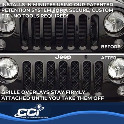COAST2COAST GI 07-18 WRANGLER JK GL BK MESH 7PC - GI414BLK