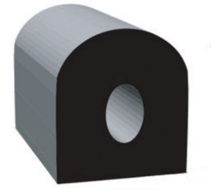 CLEAN SEAL .5 X .5 'D' EPDM  BLK 50' - 104H350