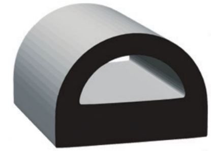 CLEAN SEAL .562 X .75 'D'  EPDM  W/ST  BLK - 135ST50