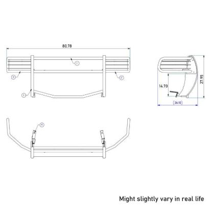 BLACK HORSE 1994-2001 DODGE RAM 1500 GRILLE GUA - 17DG100MA