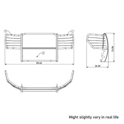 BLACK HORSE 2011-2016 FORD F-250 SUPER DUTY GRI - 17FB26MA