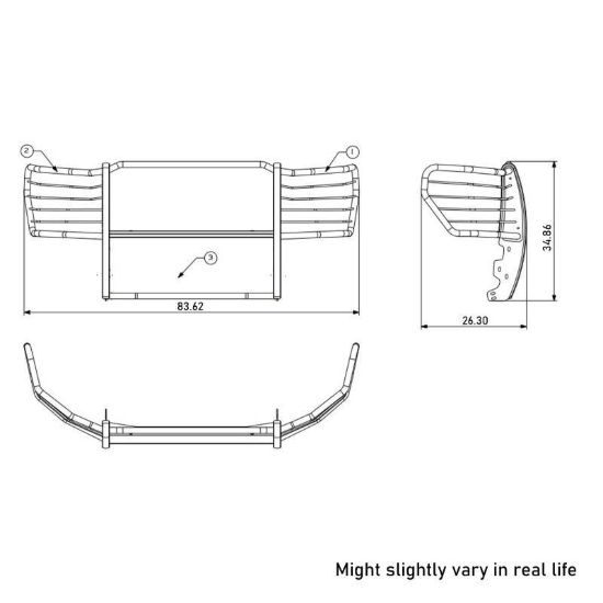 BLACK HORSE 2011-2016 FORD F-250 SUPER DUTY GRI - 17FB26MA