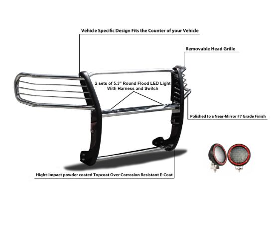 BLACK HORSE GRILLE GUARD KIT - 17H151402R