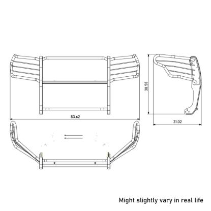 BLACK HORSE GRILLE GUARD - 17TT22MA