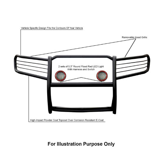 BLACK HORSE GRILLE GUARD KIT - 7A080200FR