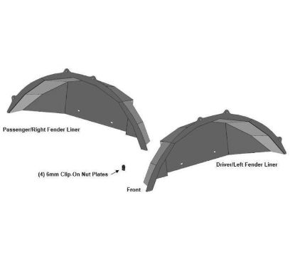 BLACK HORSE FULL SET INNER FENDER FLARES LINERS - INFR20G