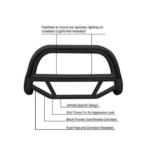 BLACK HORSE 2001-2008 FORD RANGER BULL BAR-MAX - MBBFOB1501