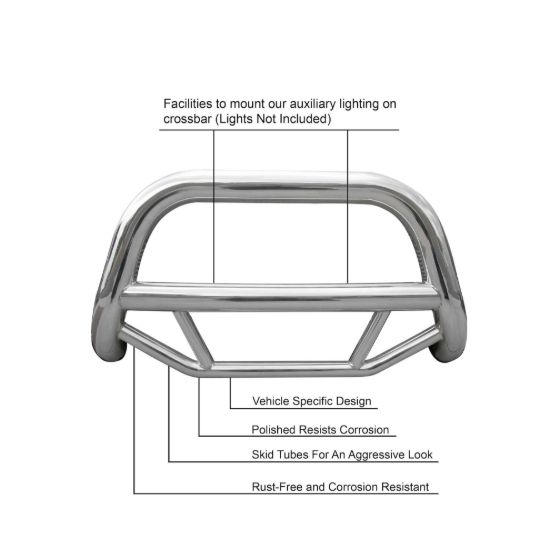 BLACK HORSE 2002-2006 HONDA CR-V BULL BAR-MAX B - MBSHOB3301