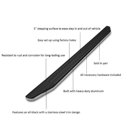 BLACK HORSE PREMIUM RUNNING BOARDS - PRT369