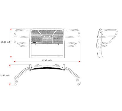 BLACK HORSE 2019-2019 CHEVROLET SILVERADO GRILL - RUCHSI19B
