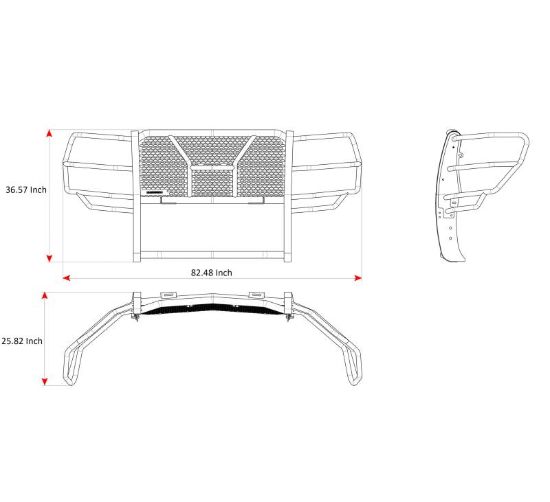 BLACK HORSE 2019-2019 CHEVROLET SILVERADO GRILL - RUCHSI19B