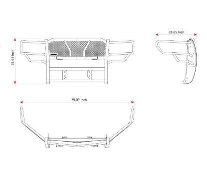 BLACK HORSE 2009-2014 FORD F-150 GRILLE GUARD-R - RUFOF109B