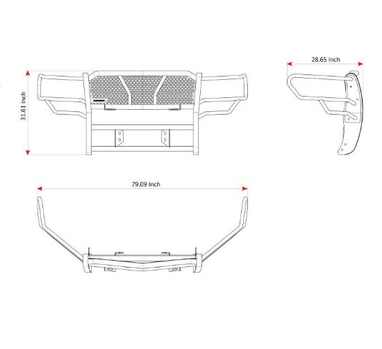 BLACK HORSE 2009-2014 FORD F-150 GRILLE GUARD-R - RUFOF109B