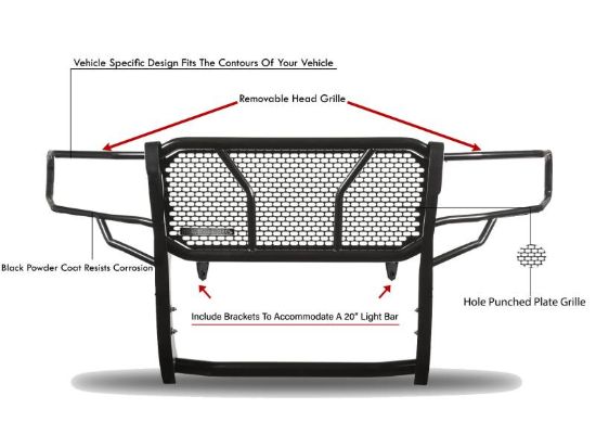 BLACK HORSE 2016-2019 TOYOTA TACOMA GRILLE GUAR - RUTOTA16B