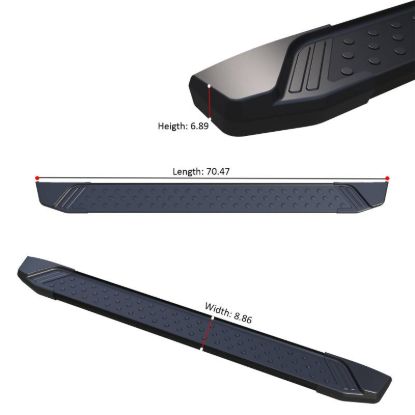BLACK HORSE BLACK STORM RUNNING BOARDS - STTY467