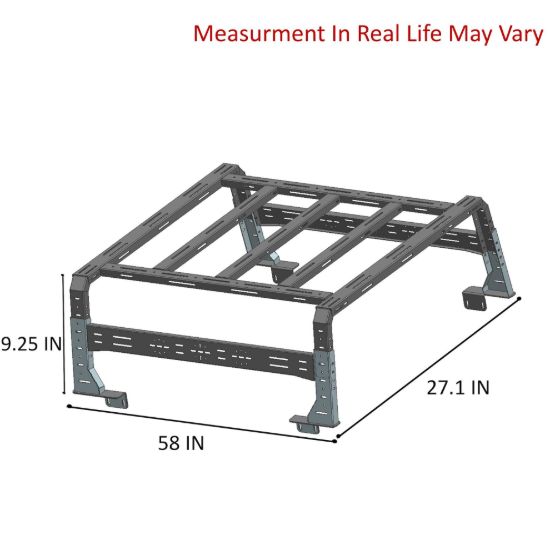BLACK HORSE SANDY BLK OVERLAND BED RACK - TR11B