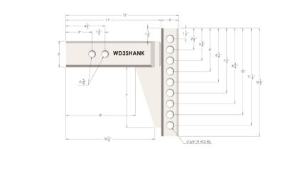 BULLETPROOF 3.0' WEIGHT DISTRIBUTION SHANK - WD3SHANK