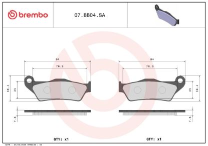 BREMBO BENELLI BX 505 ENDURO 2008-2008  BM - 07BB04SA