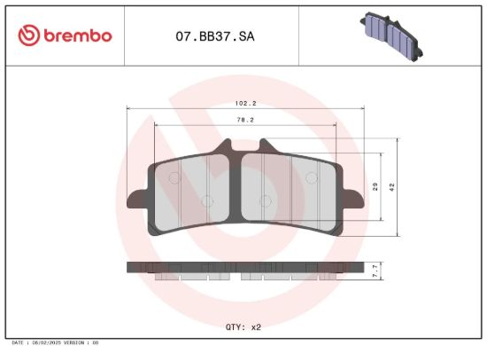 BREMBO APRILIA RSV4 1100 2022-2025  RSV4 1 - 07BB37SA