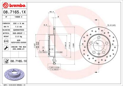 BREMBO DISC BRAKE ROTOR - 0871651X