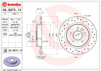 BREMBO DISC BRAKE ROTOR - 0899751X