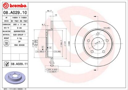 BREMBO DISC BRAKE ROTOR - 08A02911