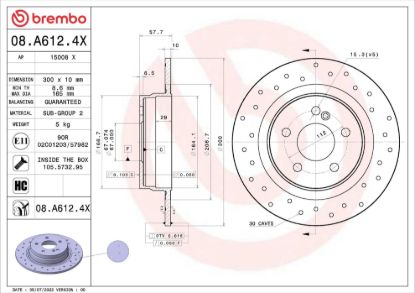BREMBO BRAKE DISC - 08A6124X