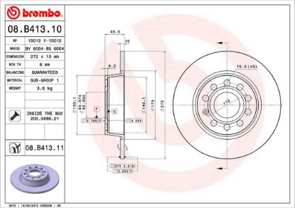 BREMBO DISC BRAKE ROTOR - 08B41311