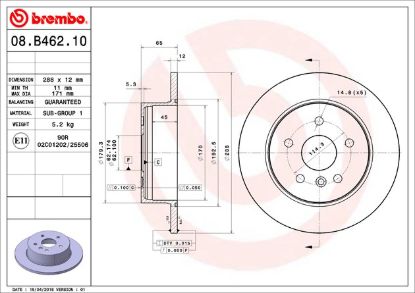 BREMBO DISC BRAKE ROTOR - 08B46210