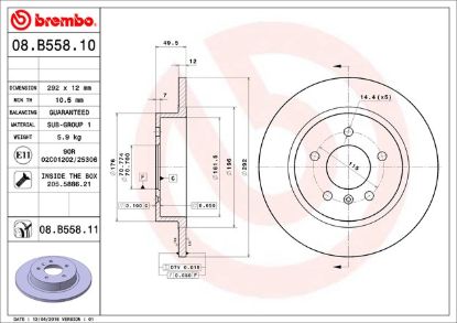 BREMBO DISC BRAKE ROTOR - 08B55811