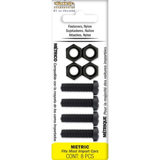 CRUISER LIC.FASTENER UNV BLK NYLN - 80150