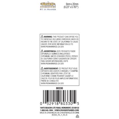 CRUISER LIC.FASTENER METRIC STEEL - 80330