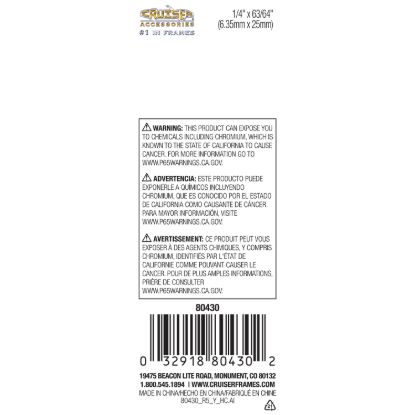 CRUISER FASTENERS TAPPING STAINLS - 80430