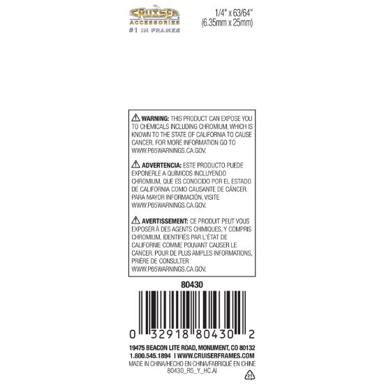 CRUISER FASTENERS TAPPING STAINLS - 80430