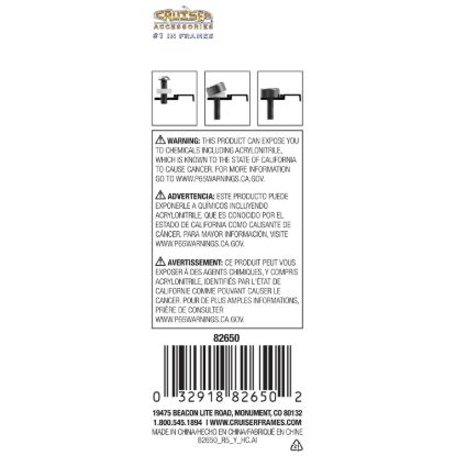 CRUISER FASTENER CAPS  BLACK - 82650