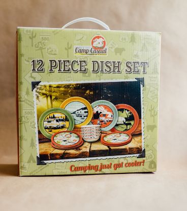 CAMP CASUAL MELAMINE DISH SET 12/PC - CC001