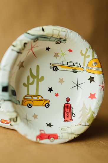 CAMP CASUAL PAPER BOWLS 24PK -20OZ ROAD TRIP - CC007RB