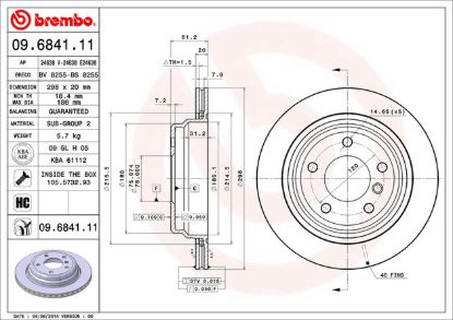 BREMBO DISC BRAKE ROTOR - 09684111