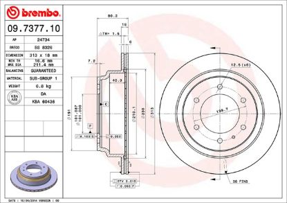 BREMBO DISC BRAKE ROTOR - 09737710