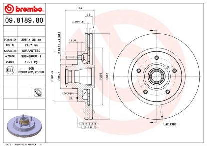 BREMBO DISC BRAKE ROTOR - 09818980