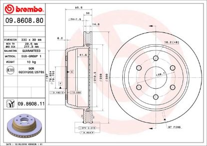 BREMBO DISC BRAKE ROTOR - 09860881